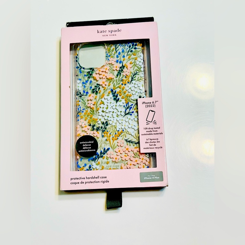 Kate Spade Hollyhock clear Case for iPhone 14 plus nwb